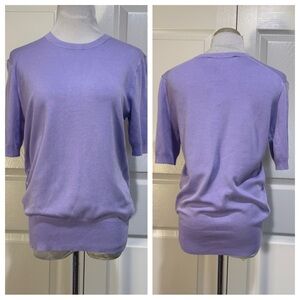 NWT! Zara purple short sleeve sweater